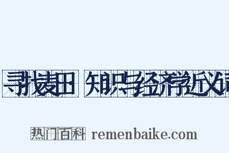 寻找麦田·知识与经济学近义词是什么意思的图片